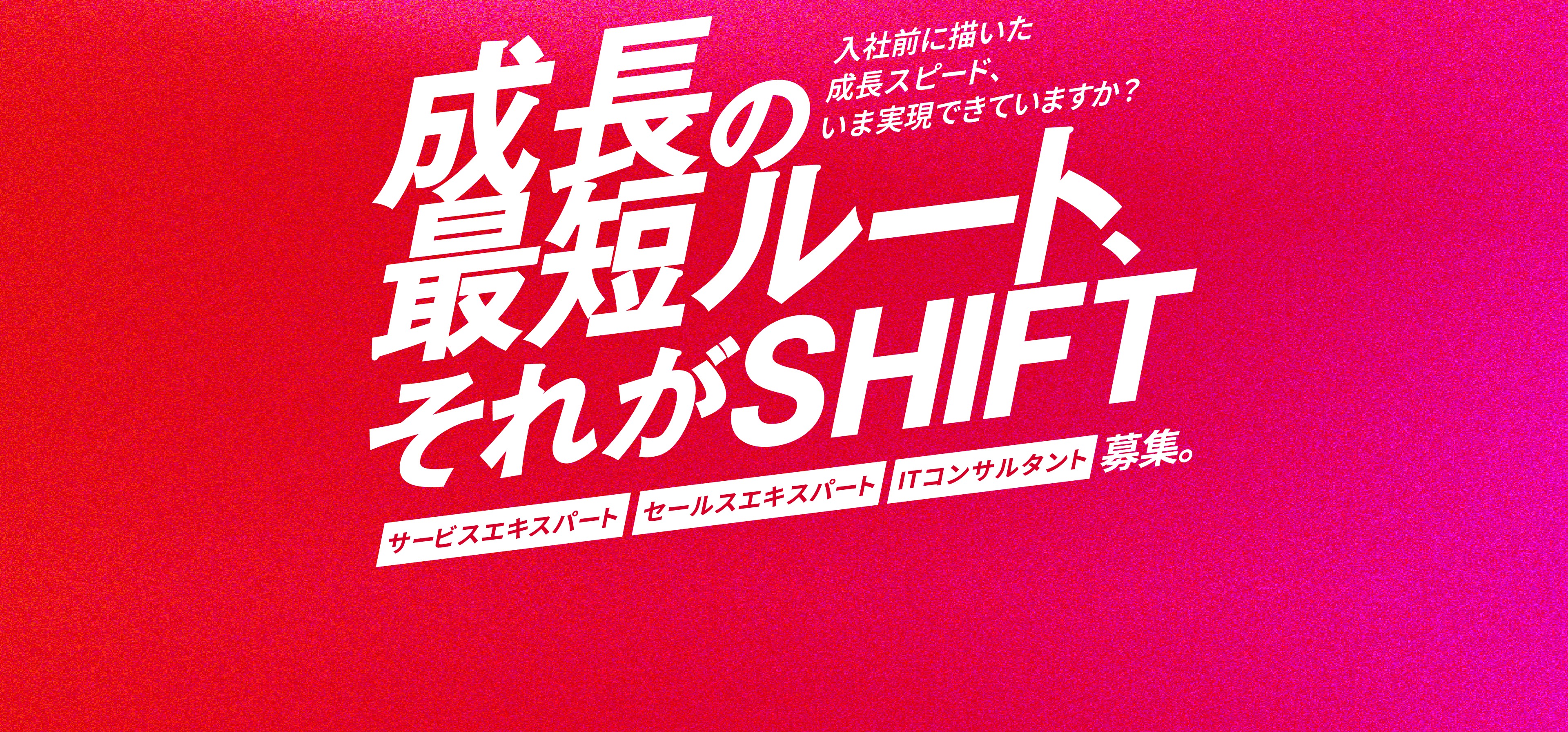 成長の最短ルート｜サービスエキスパート・セールスエキスパート・ITコンサルタント採用