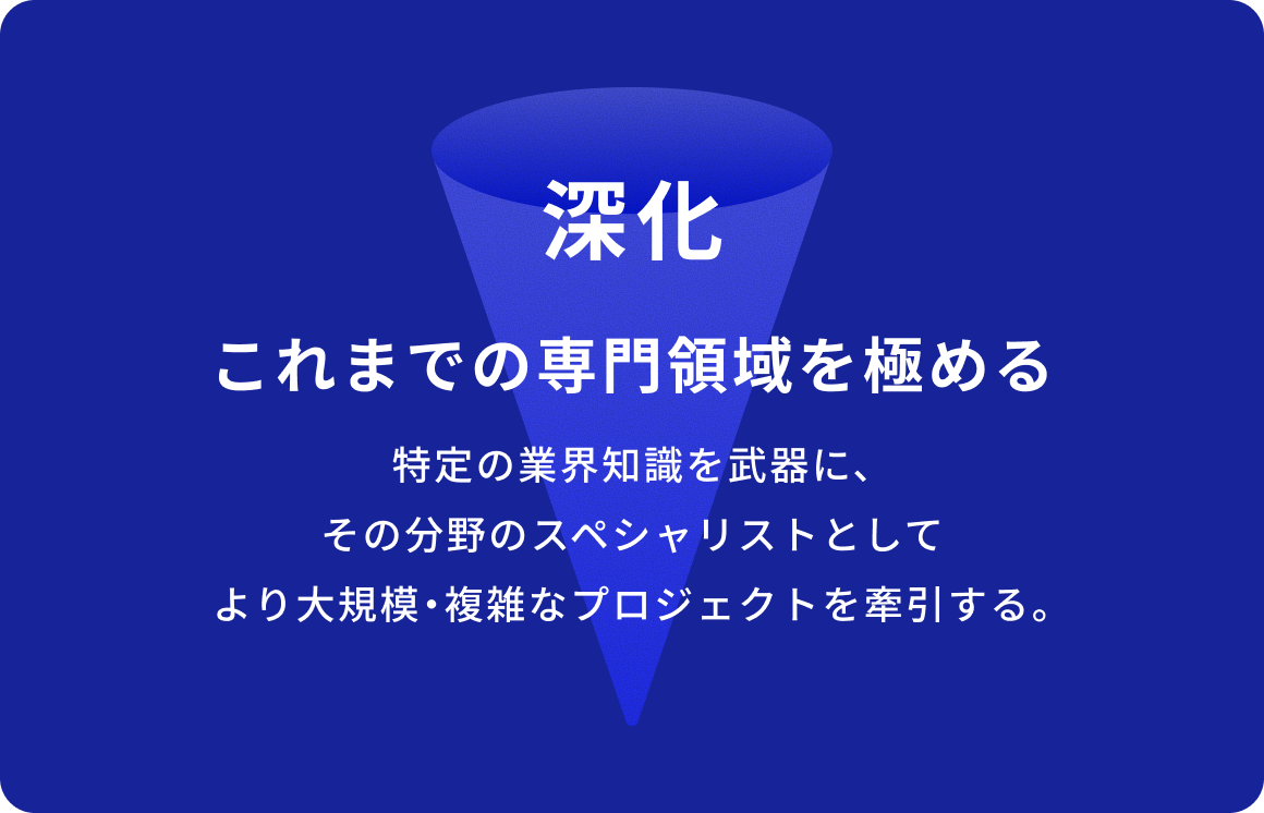 深化：これまでの専門領域を極める