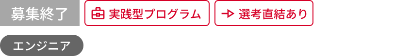 募集中、実践型プログラム、エンジニアのアイコン